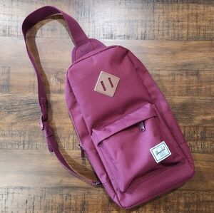 Herschel Sling Bag Backpack - Burgundy - Like New